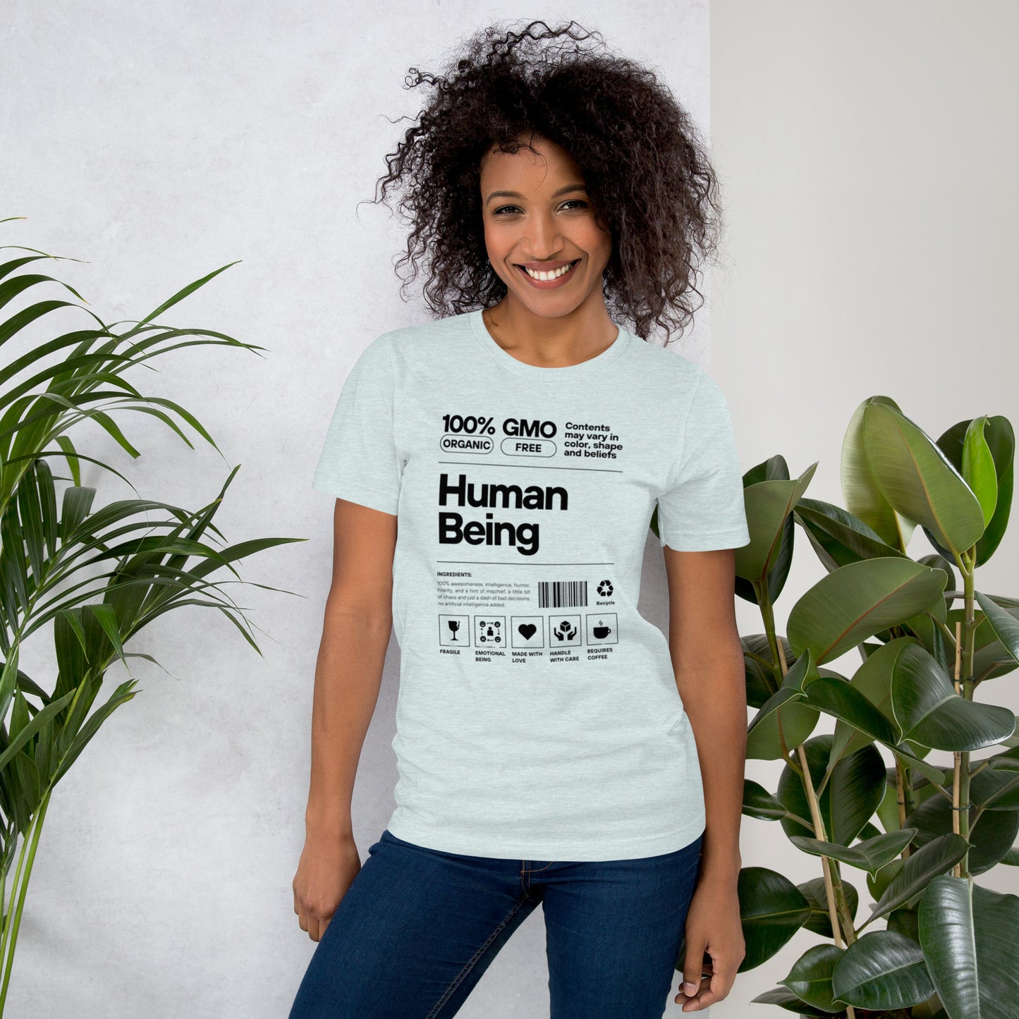 Unisex t-shirt Human Being Black text